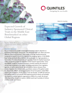 Expected Growth of Industry-Sponsored Clinical Trials in