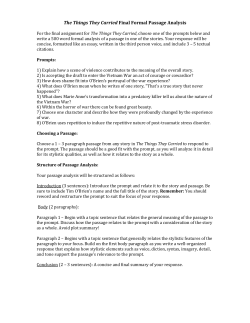 passage analysis assignment