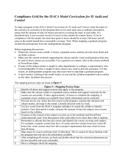 ISACA Model Curriculum for IS Audt and Control