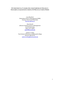 environmental capabilities and corporate strategy