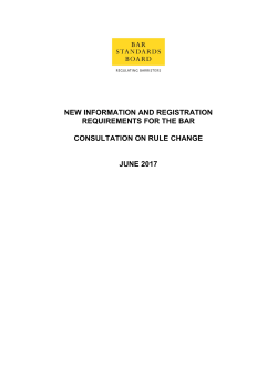 new information and registration requirements for the bar