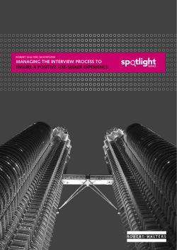 managing the interview process to ensure a positive job