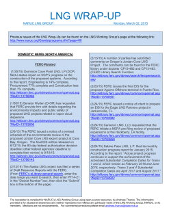 LNG Wrap Up, March 2015 - Resource Library