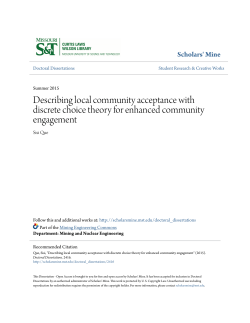 Describing local community acceptance with discrete choice theory