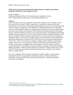 Sandra Baptista - Initiative on Climate Adaptation Research and