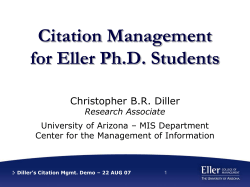 Citation Management Demonstration