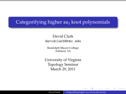 Categorifying higher su3 knot polynomials - RMC Folios