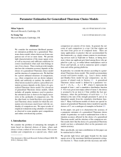 Parameter Estimation for Generalized Thurstone Choice Models