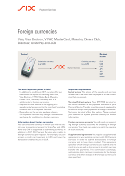 Foreign currencies - SIX Payment Services