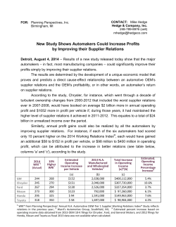 New Study Shows Automakers Could Increase Profits by Improving