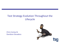 Test Strategy Evolution Throughout the Lifecycle