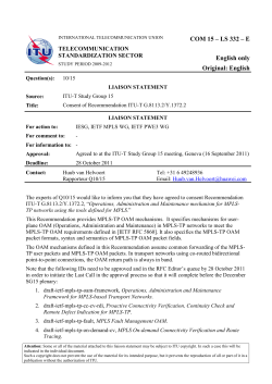 Consent of G.8113.2/Y.1372.2