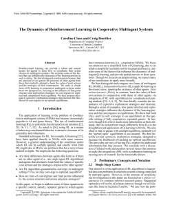 The Dynamics of Reinforcement Learning in Cooperative Multiagent