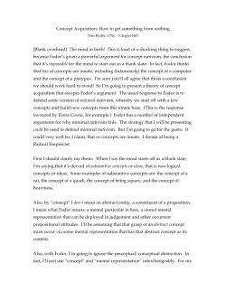 Concept Acquisition: How to get something from nothing [Blank