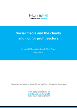 Social media and the charity and not for profit sectors