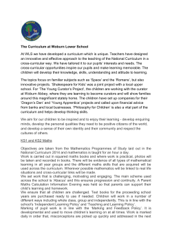 The Curriculum at Woburn Lower School