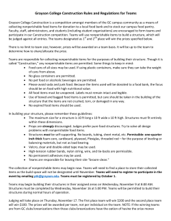 Grayson College Canstruction Rules and Regulations for Teams