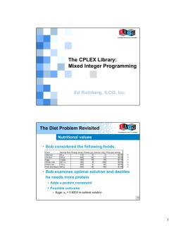 The CPLEX Library: Mixed Integer Programming