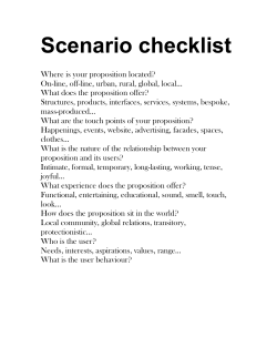 Scenario checklist - to guide proposition writing File