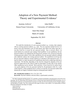 Adoption of a New Payment Method: Theory
