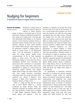 Nudging for beginners - The Self
