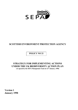 Strategy for implementing actions under the UK biodiversity action