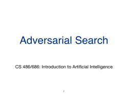CS 486/686: Introduction to Artificial Intelligence