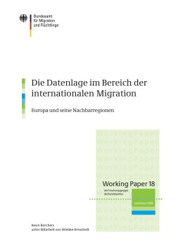 Die Datenlage im Bereich der internationalen Migration