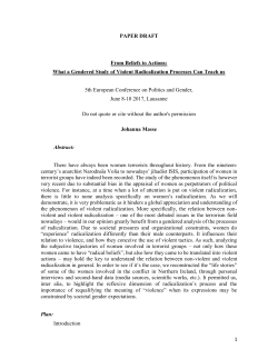 1 PAPER DRAFT From Beliefs to Actions