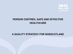 Quality Strategy - Shifting the balance of care