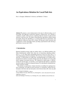An Equivalence Relation for Local Path Sets