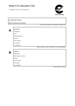 Mode S IC Application form