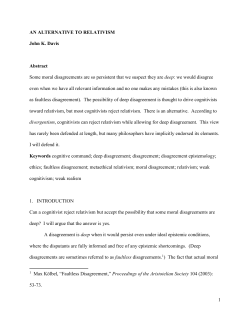 An Alternative to Relativism