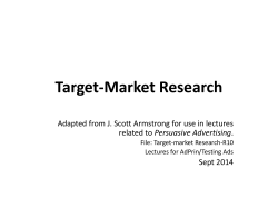 Target-Market Research - Advertising Principles