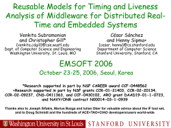 Reusable Models for Timing and Liveness Analysis of Middleware