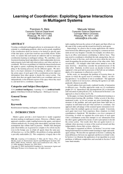 Learning of Coordination: Exploiting Sparse Interactions in