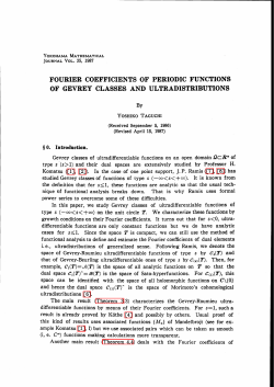 OF GEVREY CLASSES AND ULTRADISTRIBUTIONS