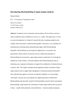 Introducing blockmodeling to input-output analysis