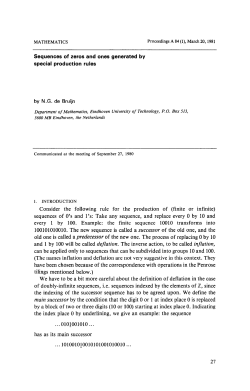 (finite or infinite) sequences of O`s and l`s: Take any