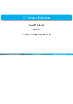4. Adverse Selection
