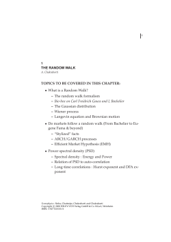 The random walk formalism - The Institute of Mathematical Sciences