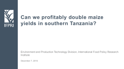 Can we profitably double maize yields in southern