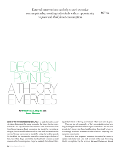 decision points: a theory emerges