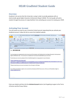 (HEAR). This short guide will walk a student through the process of
