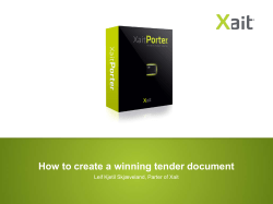 How to create a winning tender document