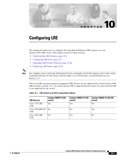 Configuring LRE