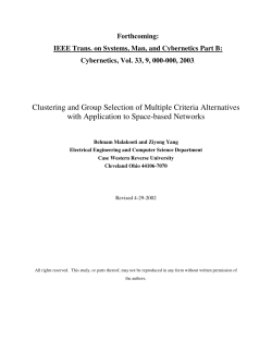Clustering and Group Selection of Multiple Criteria Alternatives with