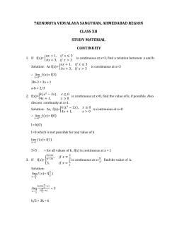 Study Material for Class XII Maths
