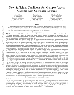 New Sufficient Conditions for Multiple-Access Channel with