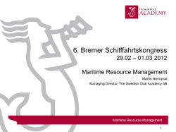 This is what Maritime Resource Management